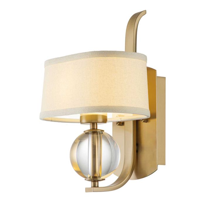 elstead lighting Gotham 1 Light Wall Light - Brushed Brass