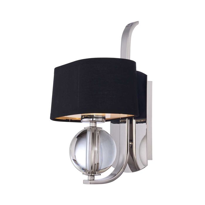 elstead lighting Gotham 1 Light Wall Light - Imperial Silver