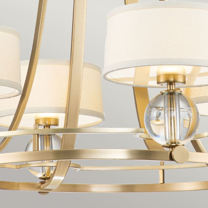 Elstead Lighting Gotham 4 Light Chandelier - Brushed Brass