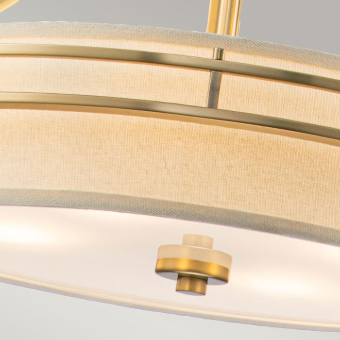 Elstead Lighting Gotham 4 Light Pendant - Brushed Brass