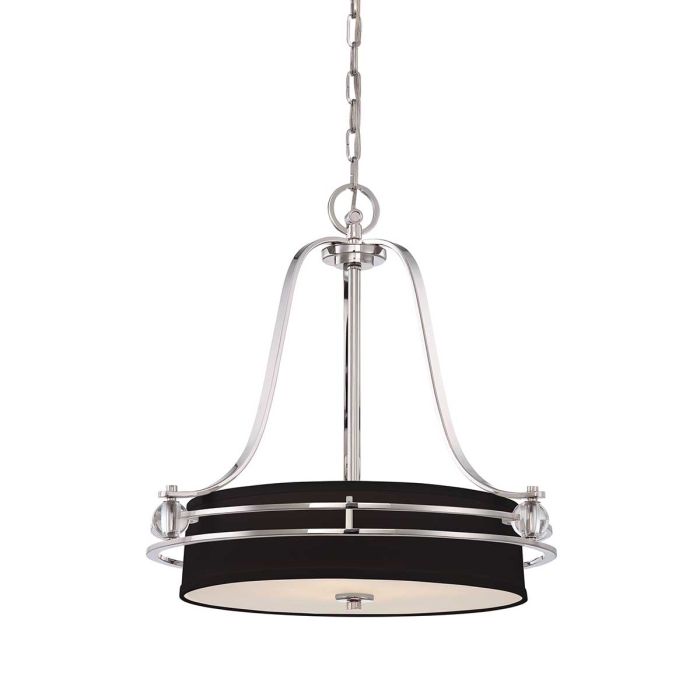 elstead lighting Gotham 4 Light Pendant - Imperial Silver