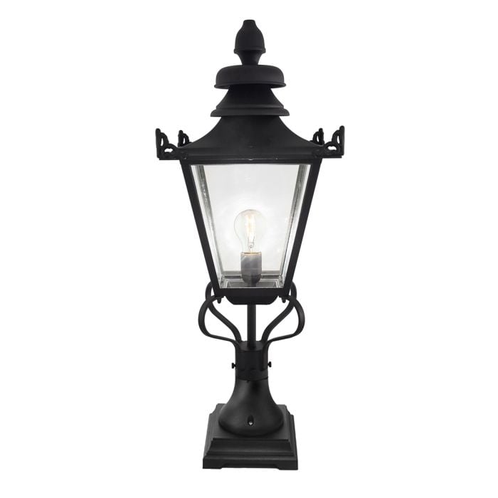 Elstead Lighting Grampian 1 Light Pedestal Lantern - Black