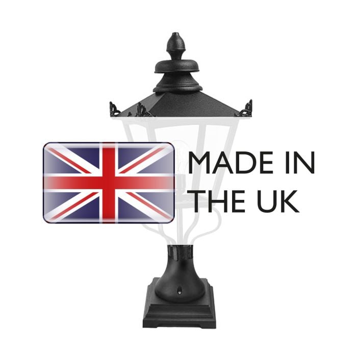 Elstead Lighting Grampian 1 Light Pedestal Lantern - Black