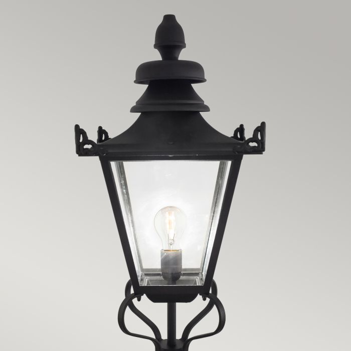Elstead Lighting Grampian 1 Light Pedestal Lantern - Black