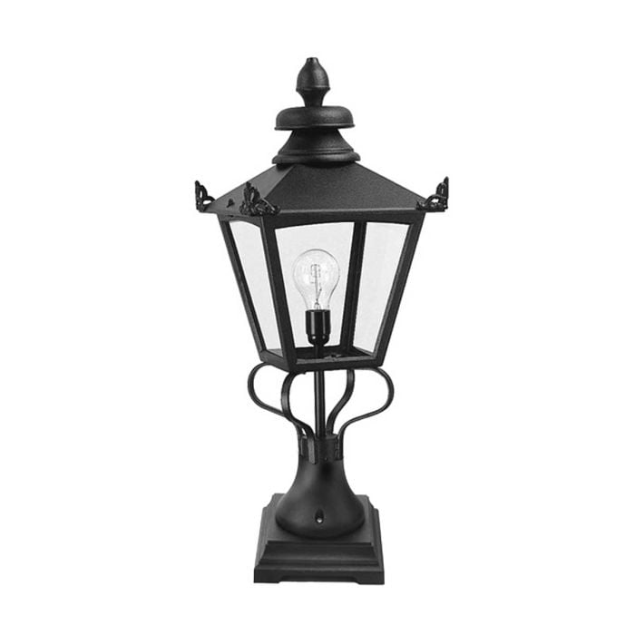 elstead lighting Grampian 1 Light Pedestal Lantern - Black