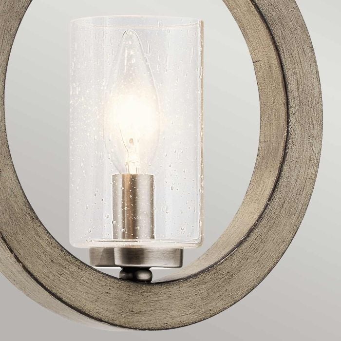 Elstead Lighting Grand Bank 1 Light Wall Light/ Mini-Pendant/ Semi-Flush - Distressed Antique Grey