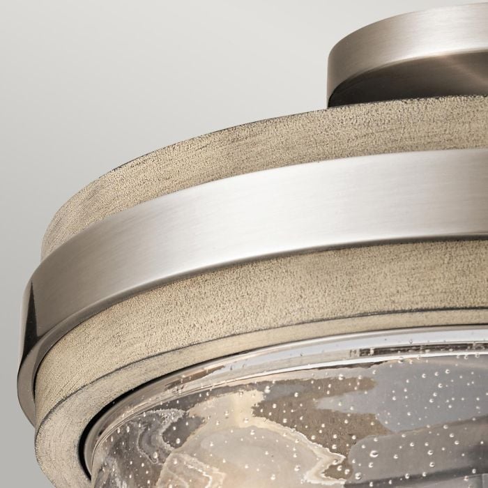 Elstead Lighting Grand Bank 2 Light Semi-Flush - Distressed Antique Grey