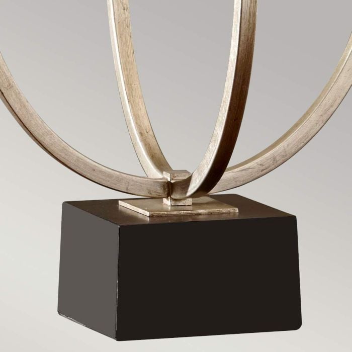 Elstead Lighting Grandeur 1 Light Table Lamp - Ebonized Silver Leaf/Black