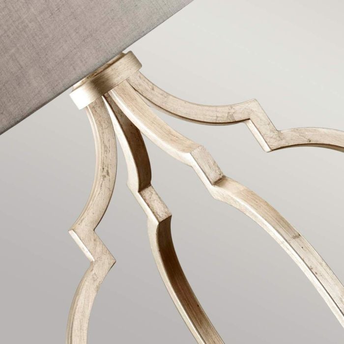 Elstead Lighting Grandeur 1 Light Table Lamp - Ebonized Silver Leaf/Black