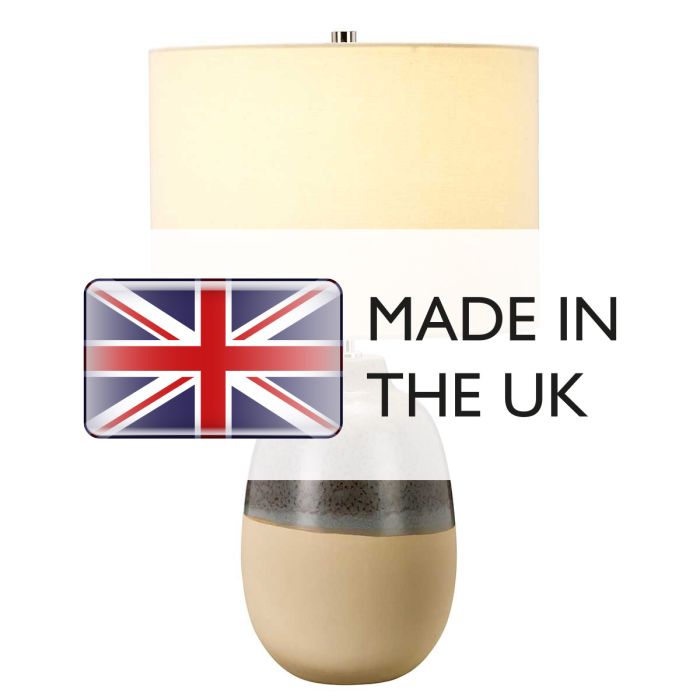 Elstead Lighting Grange Park 1 Light Table Lamp - Grey/Brown
