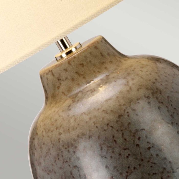 Elstead Lighting Grange Park 1 Light Table Lamp - Grey/Brown