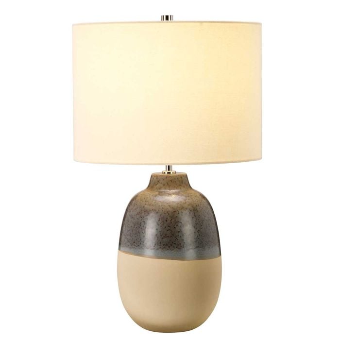 elstead lighting Grange Park 1 Light Table Lamp - Grey/Brown