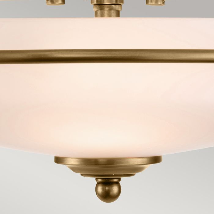 Elstead Lighting Griffin 3 Light Flush - Weathered Brass