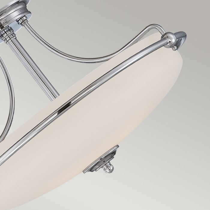 Elstead Lighting Griffin 3 Light Semi-Flush - Polished Chrome