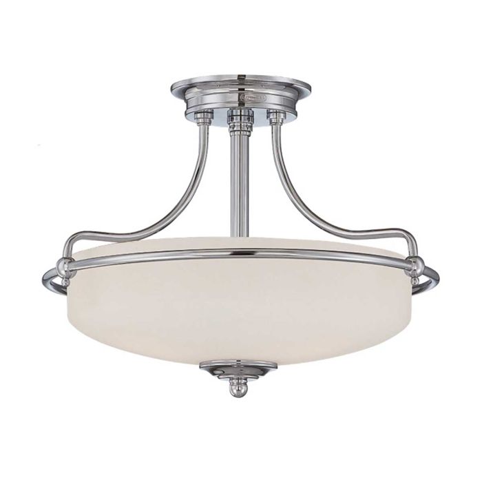 elstead lighting Griffin 3 Light Semi-Flush - Polished Chrome