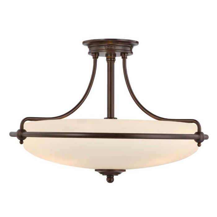 elstead lighting Griffin 4 Light Semi-Flush - Palladian Bronze