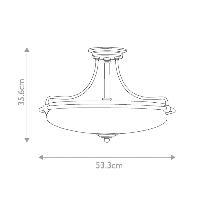 Elstead Lighting Griffin 4 Light Semi-Flush - Polished Chrome