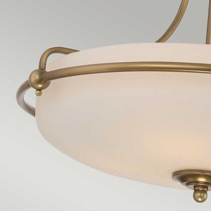 Elstead Lighting Griffin 4 Light Semi-Flush - Weathered Brass