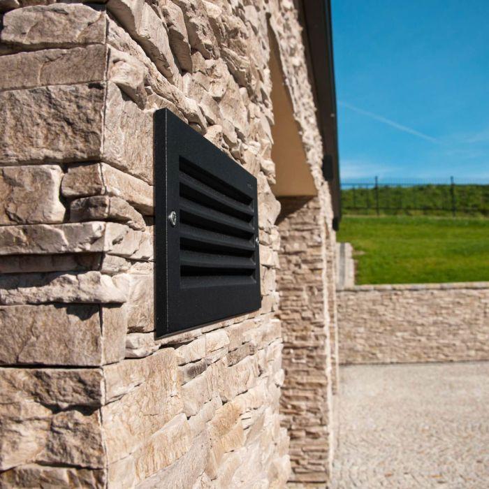 Elstead Lighting Grimstad LED Recessed Louvre Wall Light Graphite - Graphite