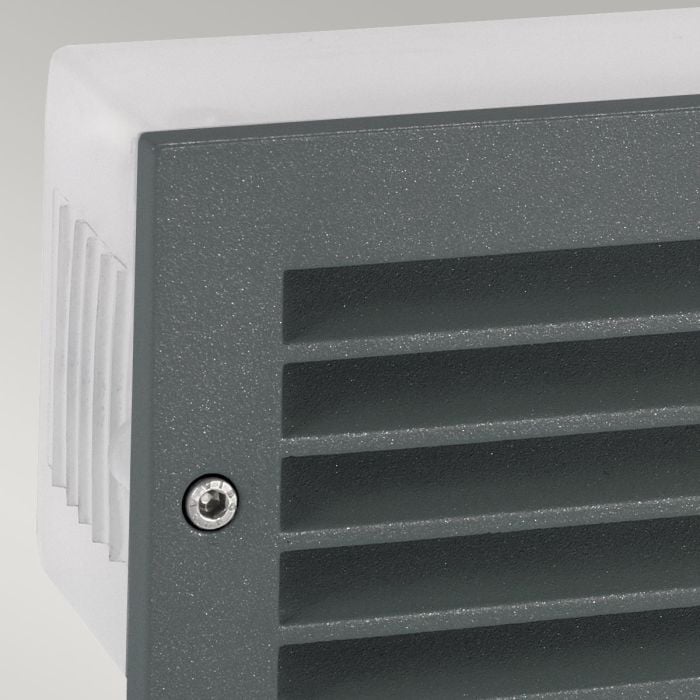 Elstead Lighting Grimstad LED Recessed Louvre Wall Light Graphite - Graphite