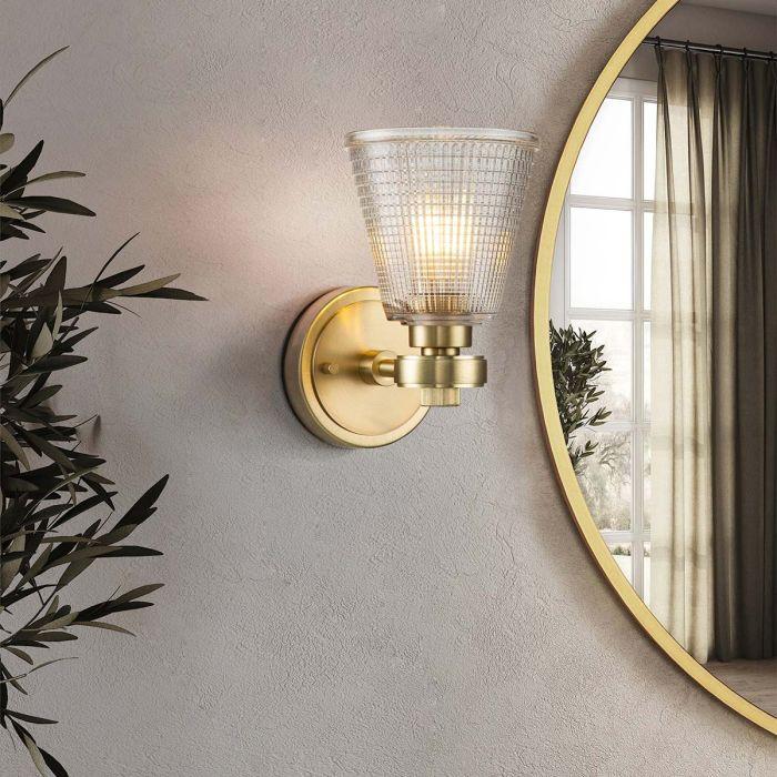 Elstead Lighting Gunnislake 1 Light Wall Light - Brushed Brass