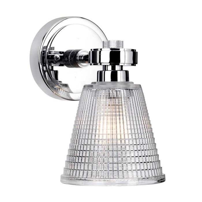 elstead lighting Gunnislake 1 Light Wall Light - Polished Chrome