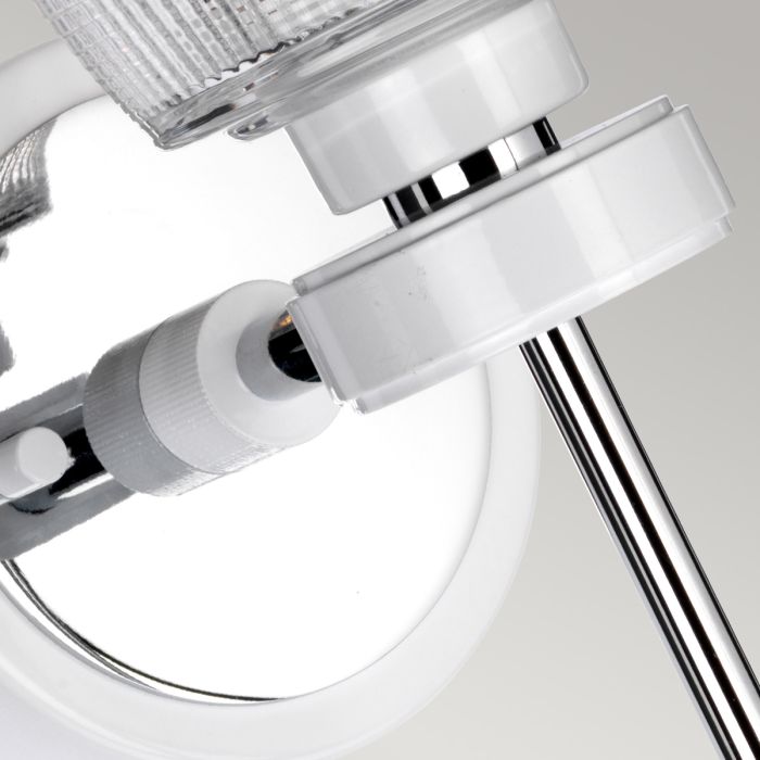 Elstead Lighting Gunnislake 1 Light Wall Light - White Polished Chrome