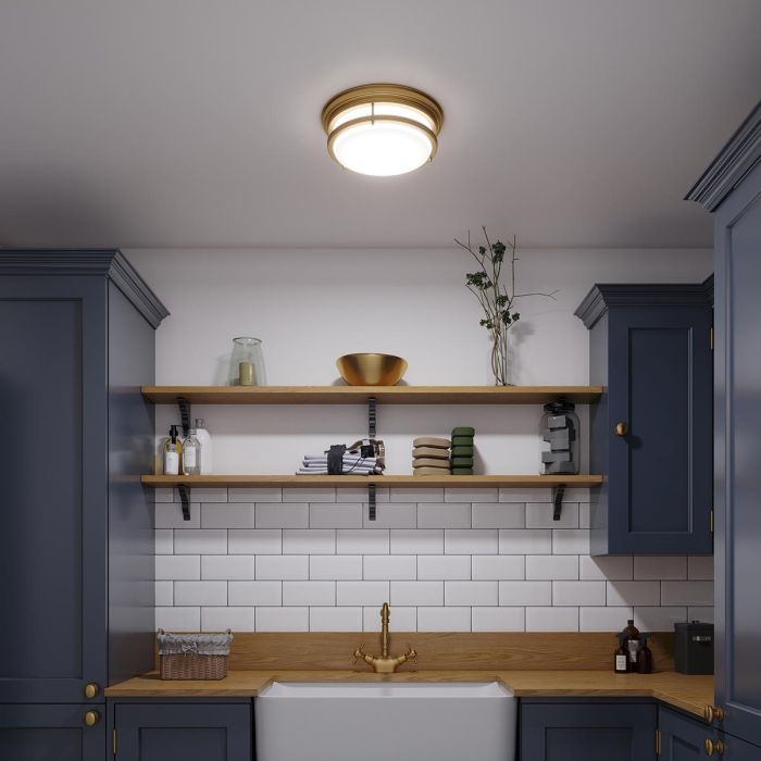 Elstead Lighting Hadley 3 Light Flush - Brushed Bronze