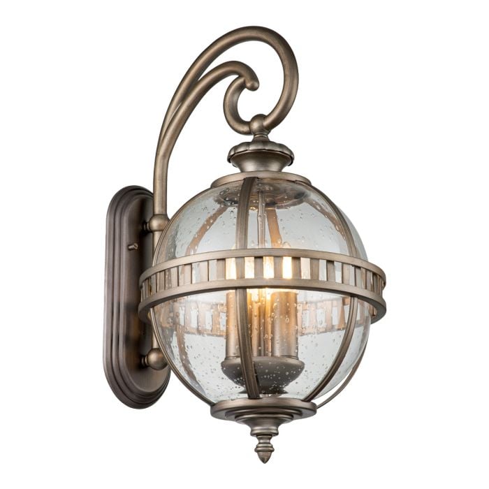 elstead lighting Halleron 3 Light Wall Lantern - Burnished Bronze