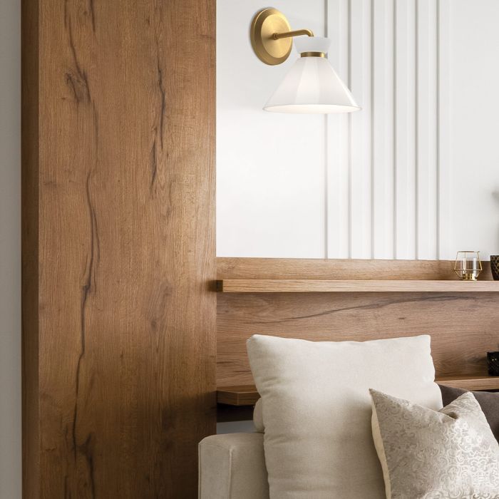 Elstead Lighting Halston 1 Lt Wall Light - Brushed Gold