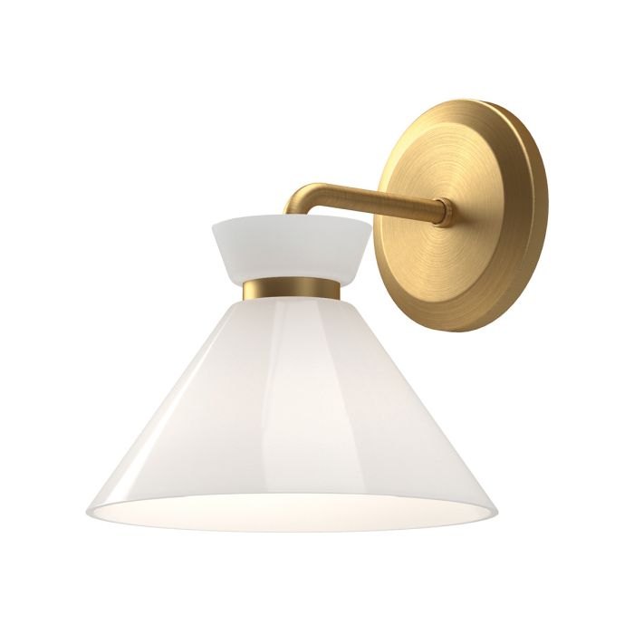 elstead lighting Halston 1 lt Wall Light - Brushed Gold