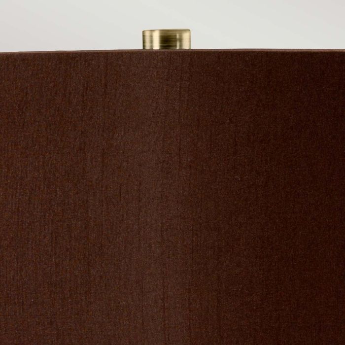 Elstead Lighting Hammersmith 1 Light Table Lamp - Taupe With Brown Shade