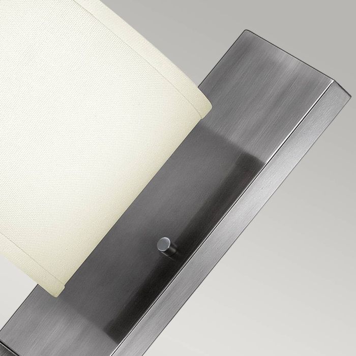 Elstead Lighting Hampton 1 Light Wall Light - Antique Nickel Ivory Shade