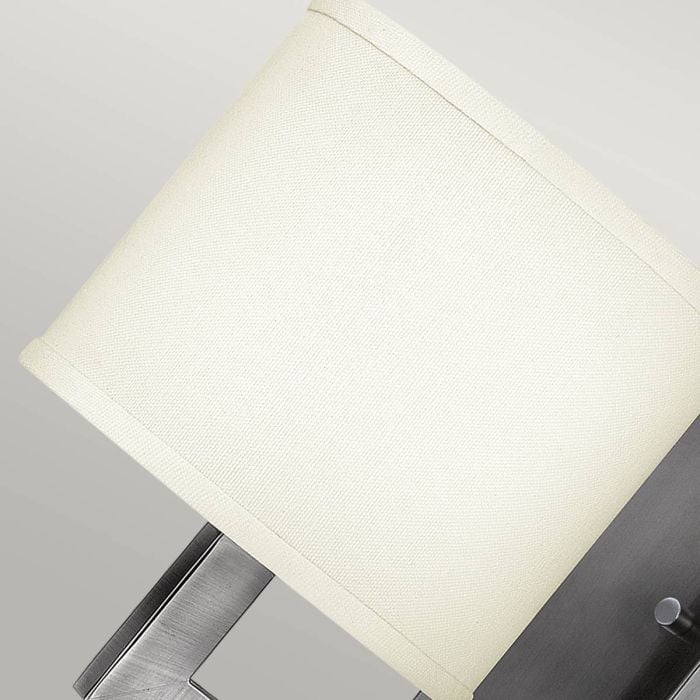 Elstead Lighting Hampton 1 Light Wall Light - Antique Nickel Ivory Shade