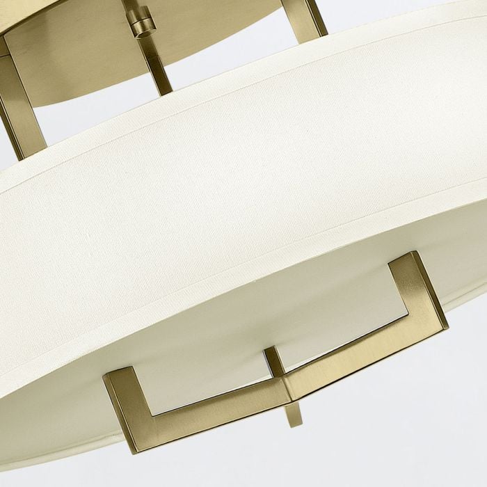 Elstead Lighting Hampton 3 Lt Semi-Flush - Brushed Brass