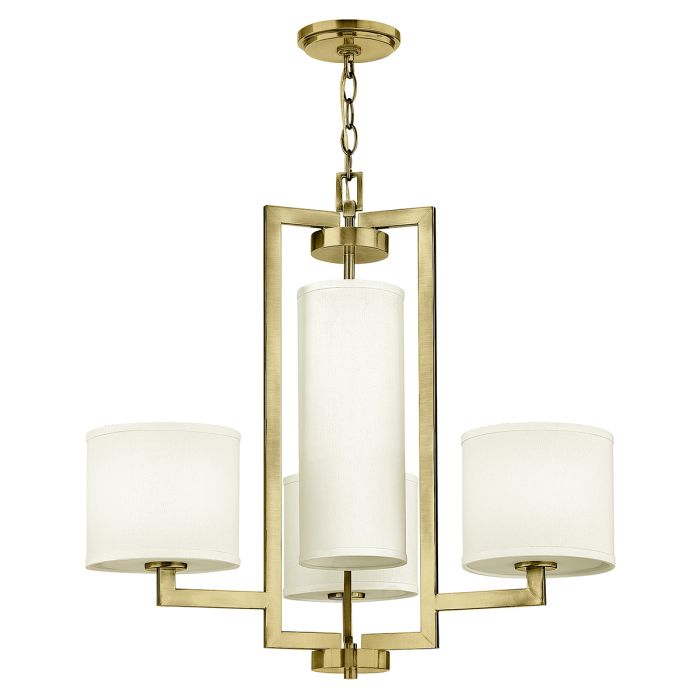 elstead lighting Hampton 4 lt Chandelier - Brushed Brass