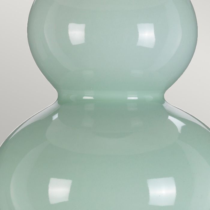 Elstead Lighting Harbin Gourd 1 Light Table Lamp With Tall Empire - Celadon With Off-White Shade