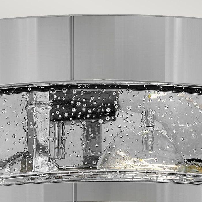 Elstead Lighting Harper 3 Light Flush - Polished Chrome Steel Clear Seeded Glass