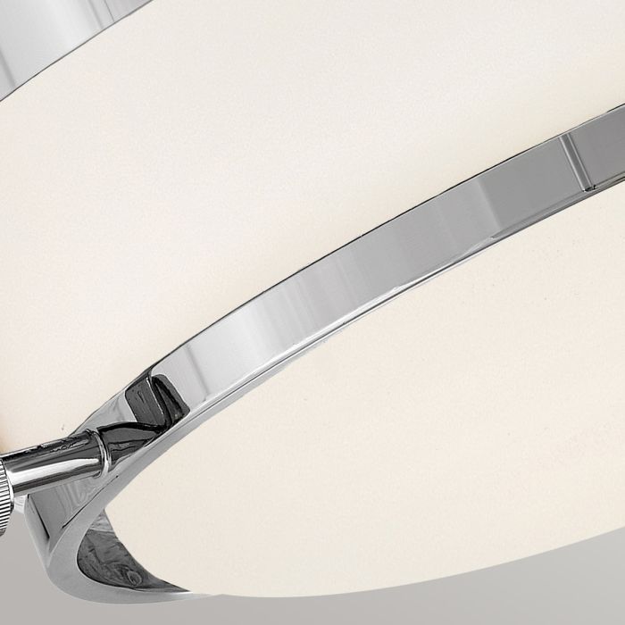 Elstead Lighting Harper 3 Light Flush - Polished Chrome Steel Opal Etched Glass