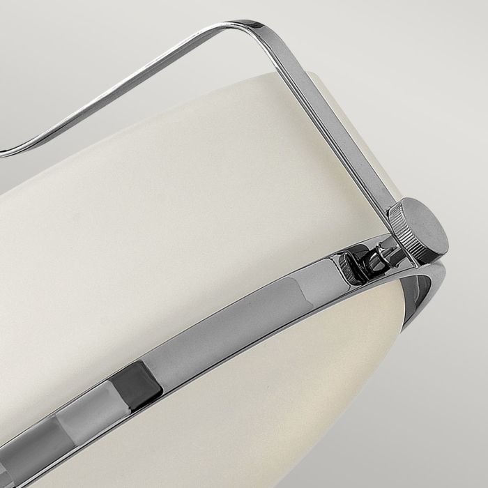 Elstead Lighting Harper 3 Light Small Semi-Flush - Polished Chrome Steel Opal Etched Glass