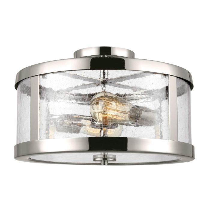elstead lighting Harrow 2 Light Semi-Flush - Polished Nickel