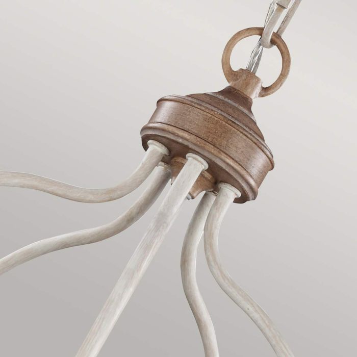 Elstead Lighting Hartsville 5 Light Chandelier - Chalk Washed/Beachwood