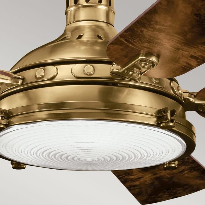 Elstead Lighting Hatteras Bay - 56in / 142cm Fan - Burnished Antique Brass