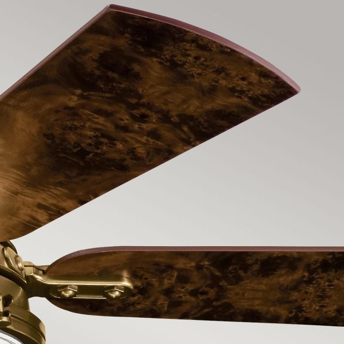 Elstead Lighting Hatteras Bay - 56in / 142cm Fan - Burnished Antique Brass