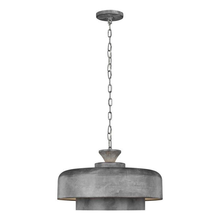 elstead lighting Haymarket 1 Light Pendant - Weathered Galvanized