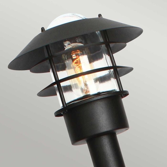 Elstead Lighting Helsingor 1 Light Bollard Lantern - Black