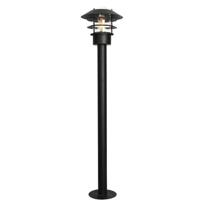 elstead lighting Helsingor 1 Light Bollard Lantern - Black