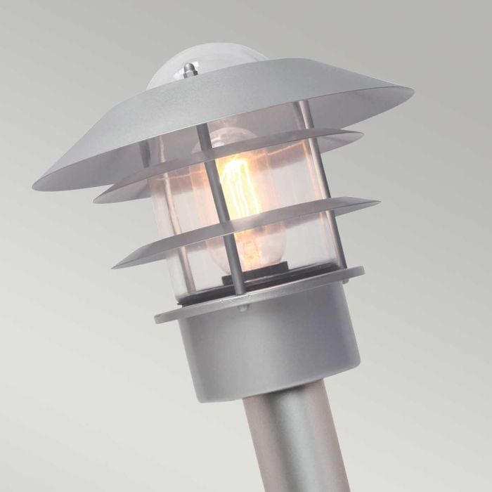 Elstead Lighting Helsingor 1 Light Bollard Lantern - Silver