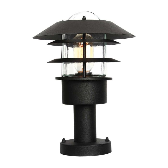 elstead lighting Helsingor 1 Light Pedestal Lantern - Black