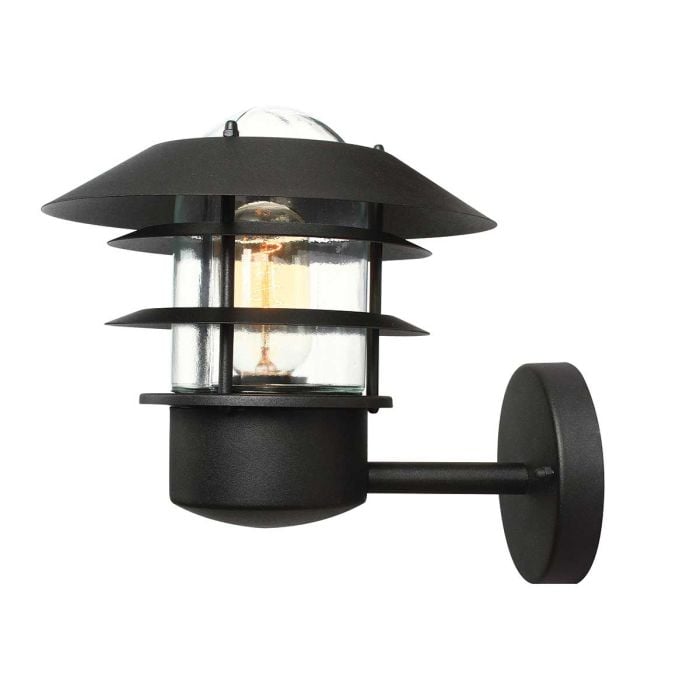 elstead lighting Helsingor 1 Light Wall Lantern - Black